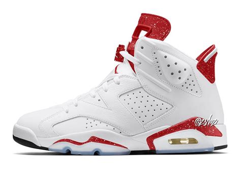 jordan 6 red and white|jordan 6 white and university red.